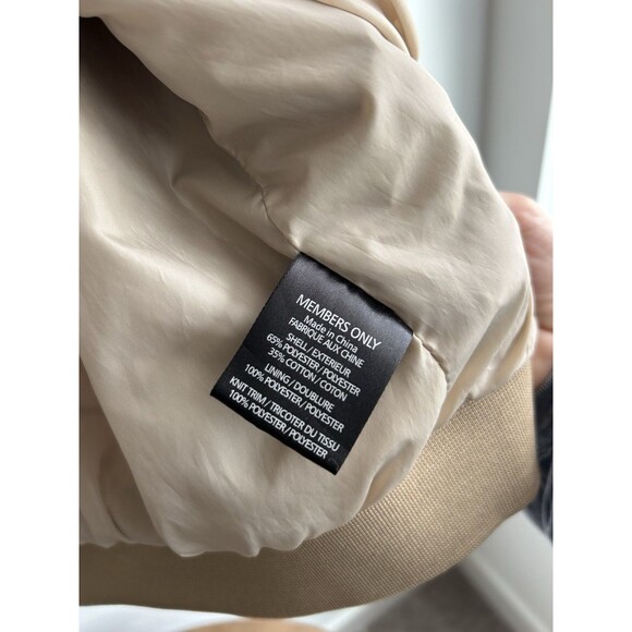 Members Only Iconic Racer Jacket Men’s Size S Tan Full Zip Lightweight Retro - Picture 6 of 7